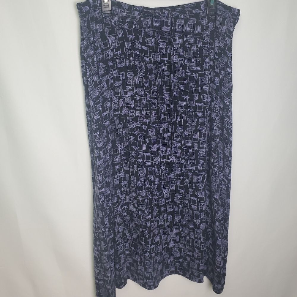 Vintage Sag Harbor Geometric Print Midi Skirt Size Large